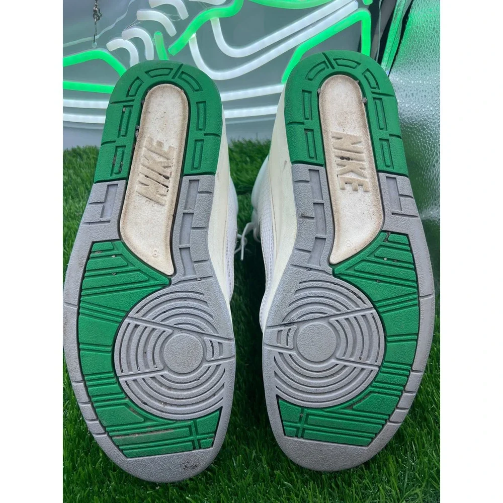 Jordan 2 Retro White Varsity Green High Top Sneakers Shoes‎ Men's Size 8